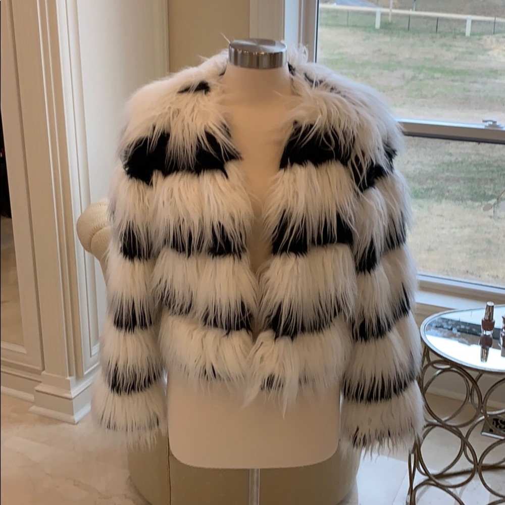 In the wild crop fur coat
